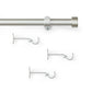 Serena 1" Window Drapery Single Curtain Rod with Contemporary Cap Finial