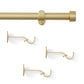 Serena 1" Window Drapery Single Curtain Rod with Contemporary Cap Finial