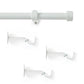 Serena 1" Window Drapery Single Curtain Rod with Contemporary Cap Finial
