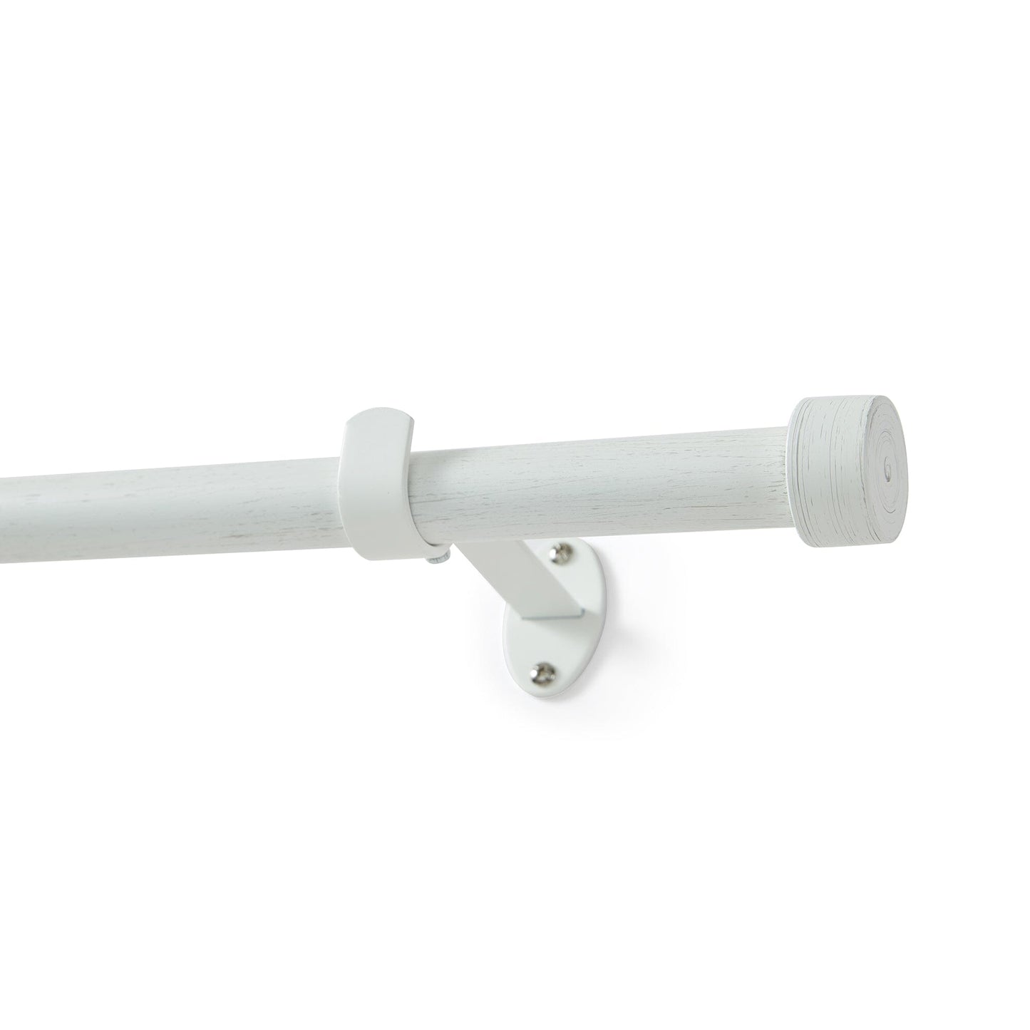 Serena 1" Window Drapery Single Curtain Rod with Contemporary Cap Finial