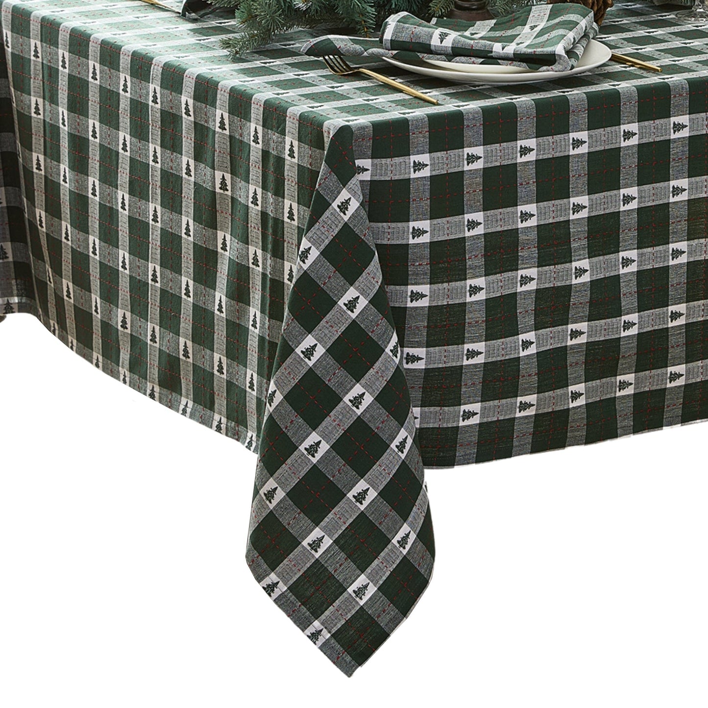 Sherwood Tree Dobby Cotton Tablecloth