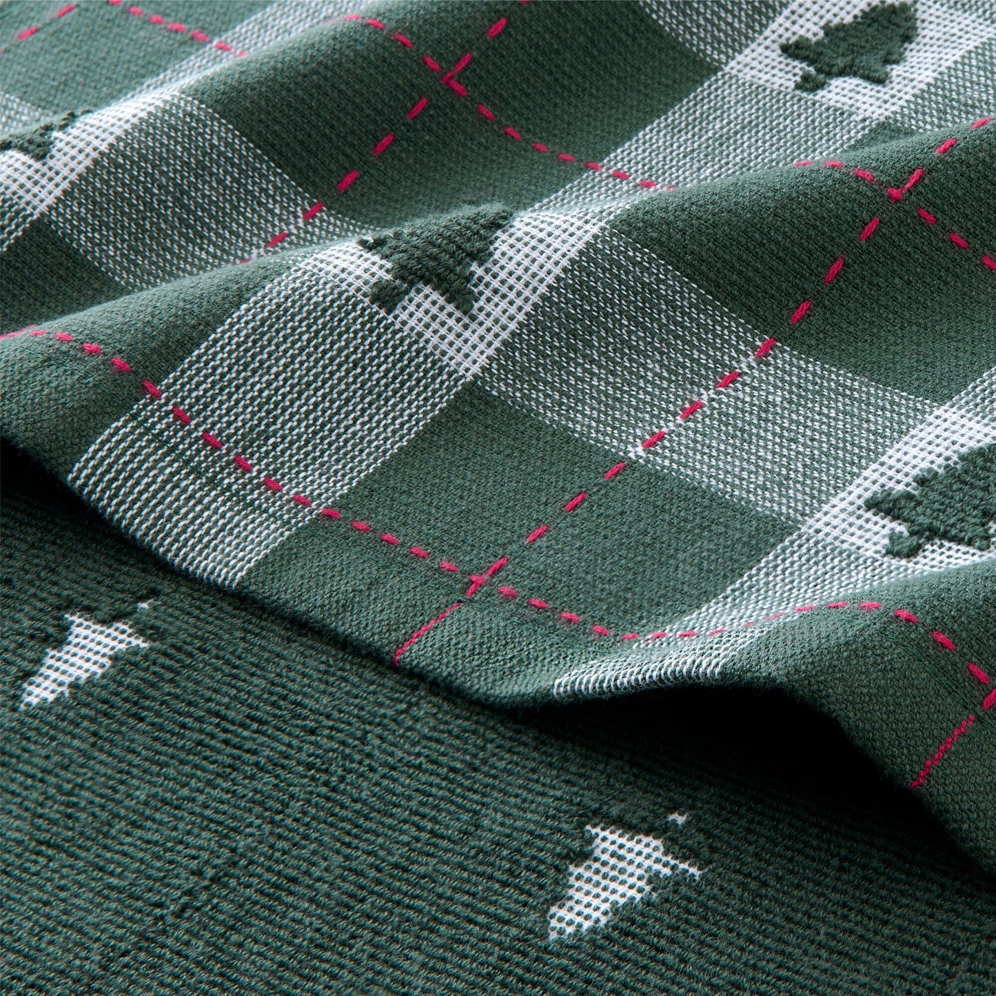 Sherwood Tree Dobby Holiday Plaid Kitchen Towels, Set of 4