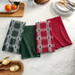 Sherwood Tree Dobby Holiday Plaid Kitchen Towels, Set of 4