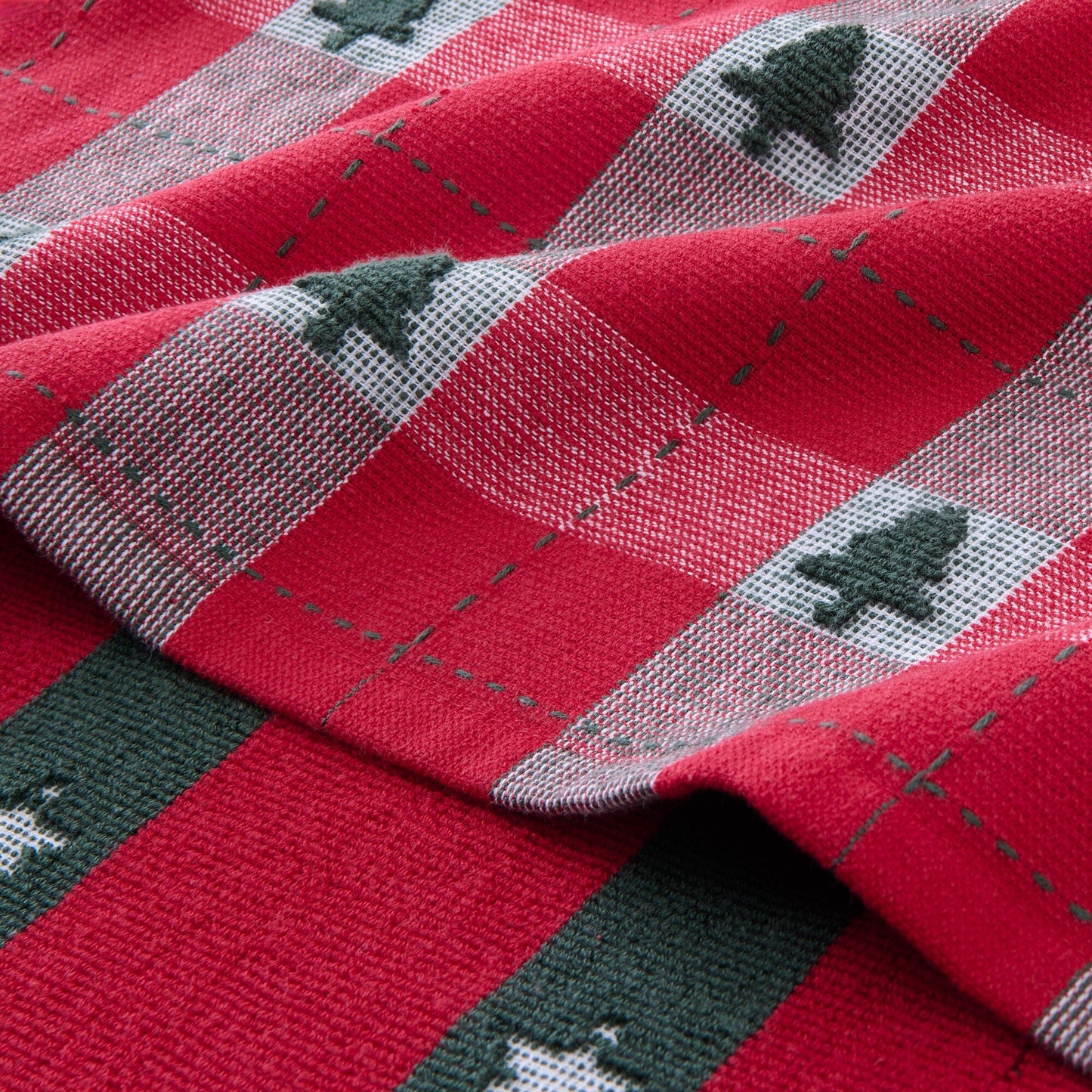 Sherwood Tree Dobby Holiday Plaid Kitchen Towels, Set of 4