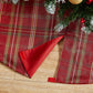 Shimmering Plaid Holiday Tree Skirt