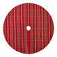 Shimmering Plaid Holiday Tree Skirt