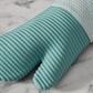 Sirena Chevron Heat-Resistant Ribbed Silicone Grip Oven Mitts, Set of 2