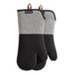 Sirena Chevron Heat-Resistant Ribbed Silicone Grip Oven Mitts, Set of 2