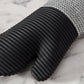 Sirena Chevron Heat-Resistant Ribbed Silicone Grip Oven Mitts, Set of 2