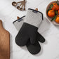 Sirena Chevron Heat-Resistant Ribbed Silicone Grip Oven Mitts, Set of 2