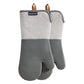 Sirena Chevron Heat-Resistant Ribbed Silicone Grip Oven Mitts, Set of 2