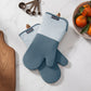 Sirena Chevron Heat-Resistant Ribbed Silicone Grip Oven Mitts, Set of 2