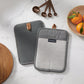 Sirena Chevron Heat-Resistant Ribbed Silicone Grip Pot Holders, Set of 2