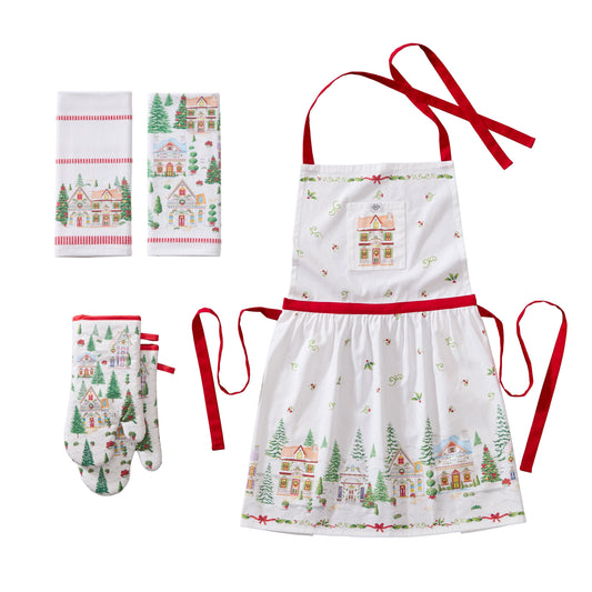 Lenox Spice Village Christmas 5 Piece Kitchen Gift Set