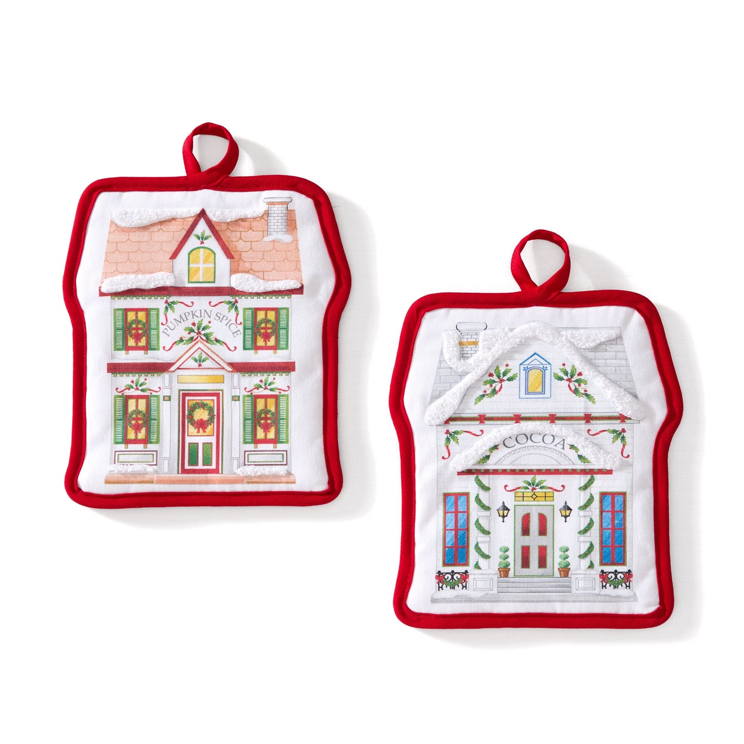 Lenox Spice Village Christmas Pot Holder, Set of 2