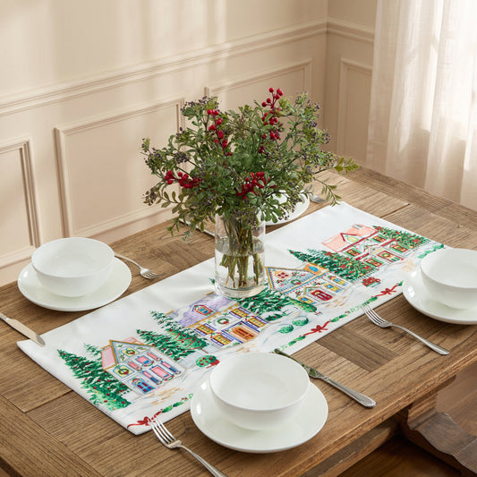 Lenox Spice Village Christmas Embroidered Centerpiece