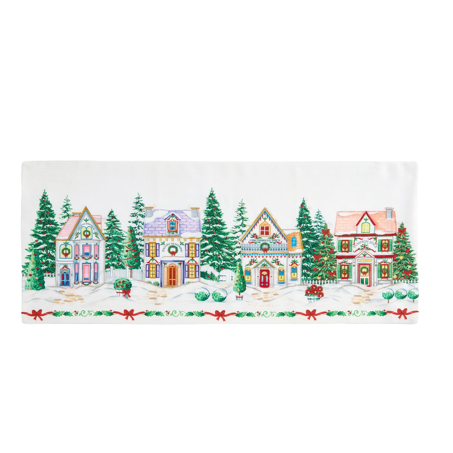 Lenox Spice Village Christmas Embroidered Centerpiece