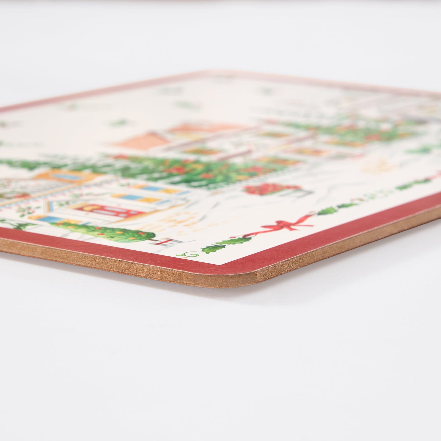 Lenox Spice Village Christmas Cork Placemats, Set of 4
