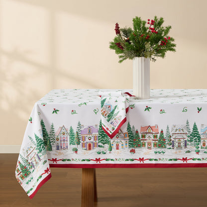 Lenox Spice Village Christmas Tablecloth