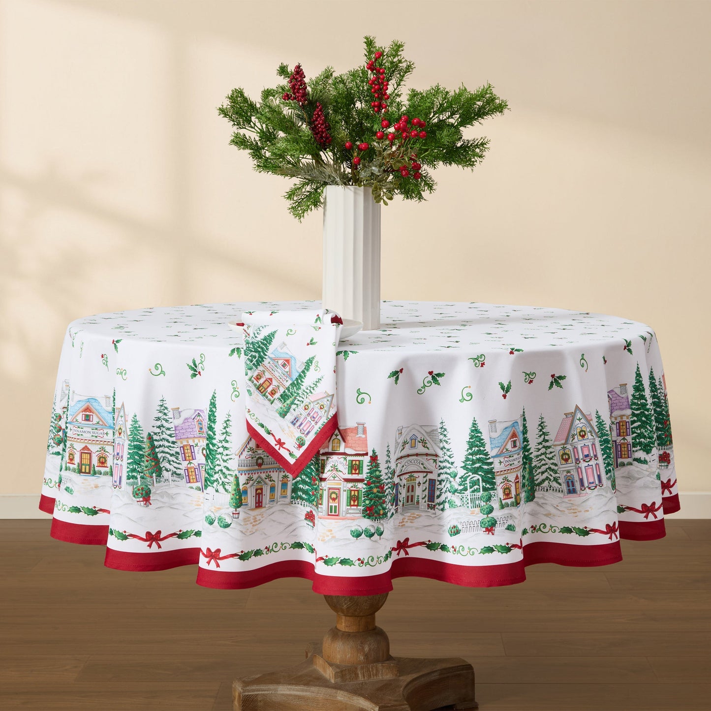 Lenox Spice Village Christmas Tablecloth