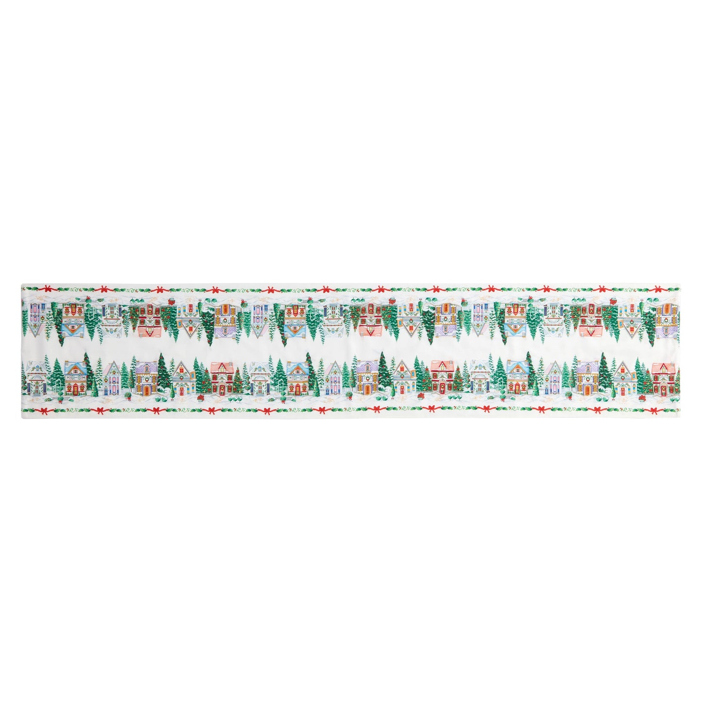 Lenox Spice Village Christmas Embroidered Table Runner