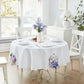 Spring Hydrangea Floral Cutwork Tablecloth