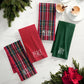 Stowe Tartan Holiday Sentiments Kitchen Towels, Set of 4