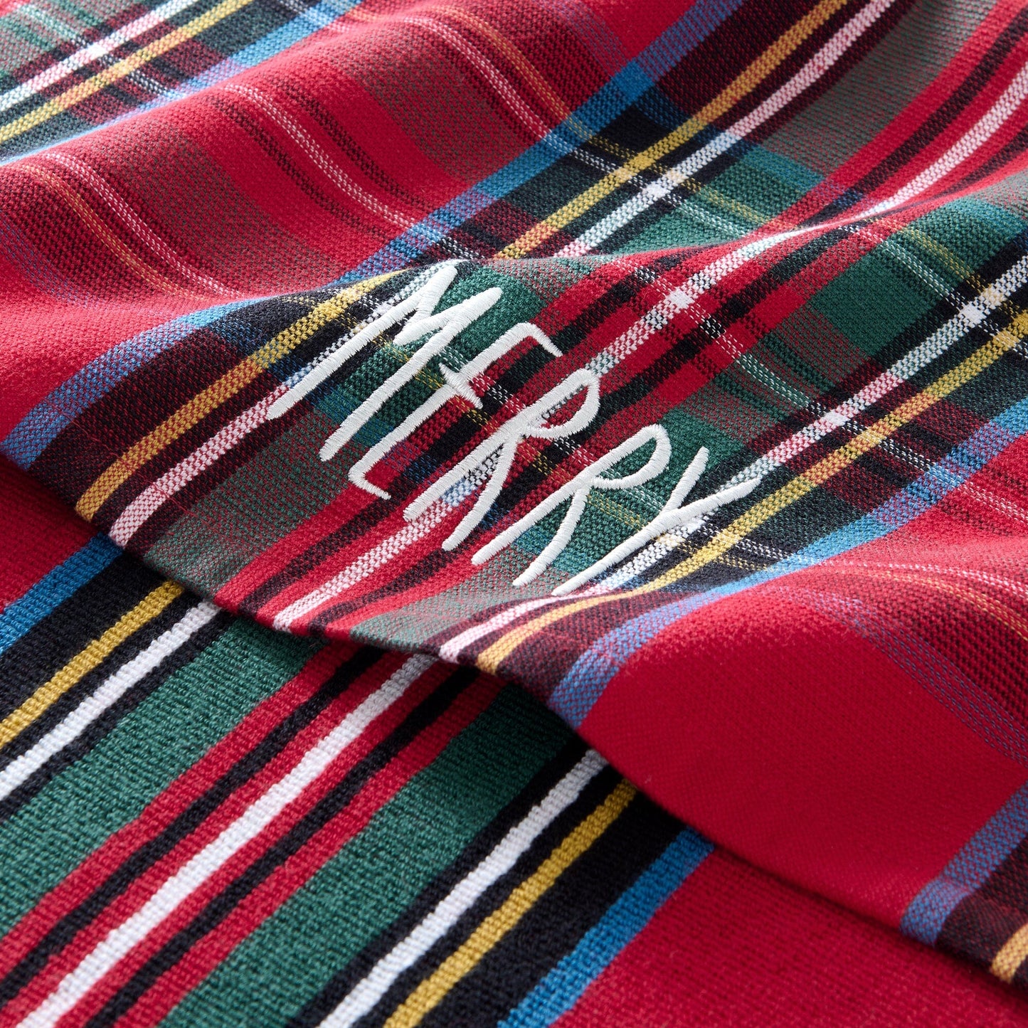 Stowe Tartan Holiday Sentiments Kitchen Towels, Set of 4