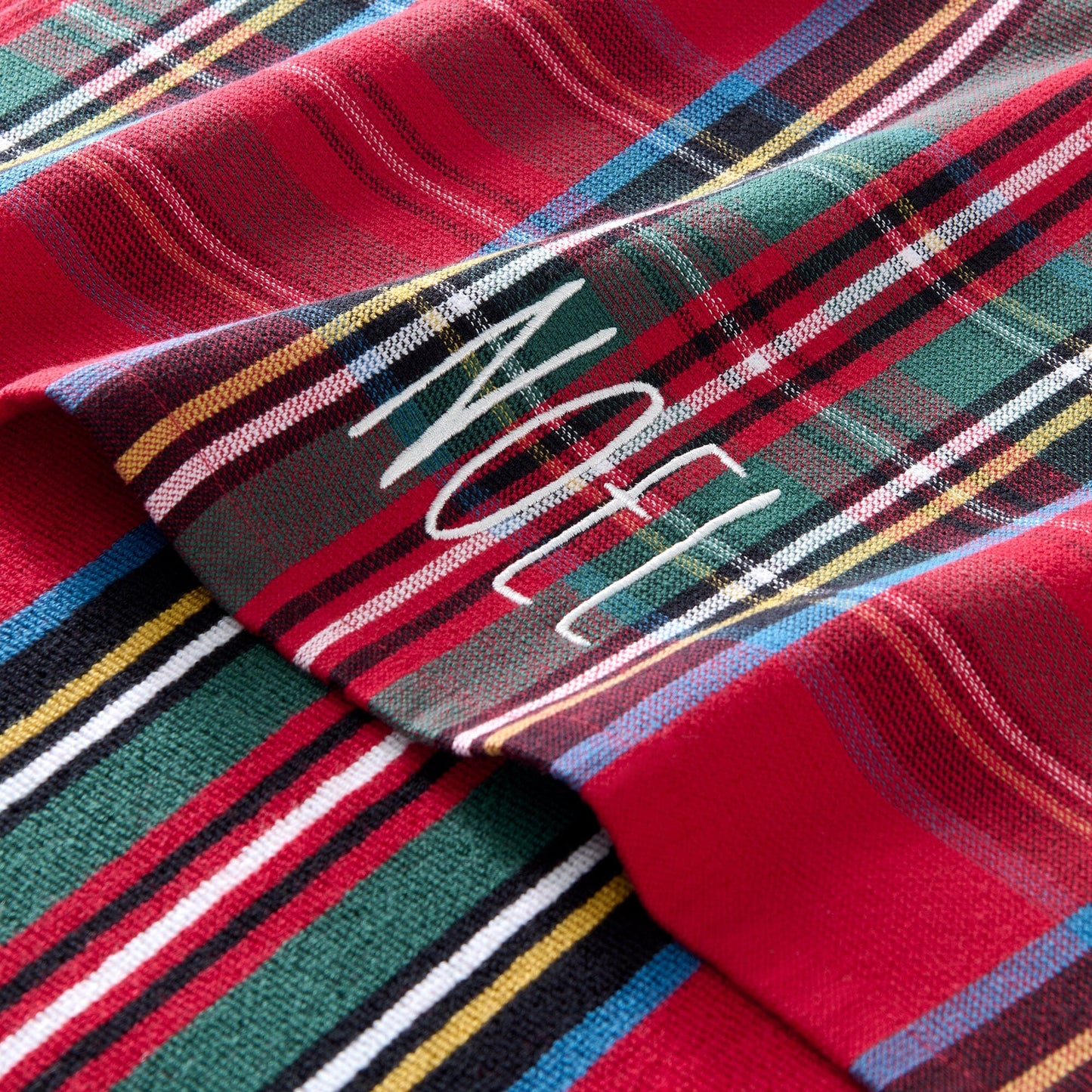 Stowe Tartan Holiday Sentiments Kitchen Towels, Set of 4