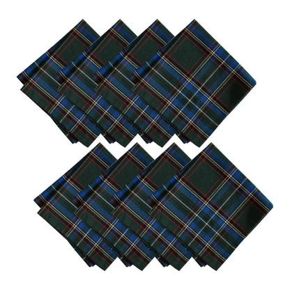 Stowe Tartan Holiday Plaid Cotton Napkins, Set of 8
