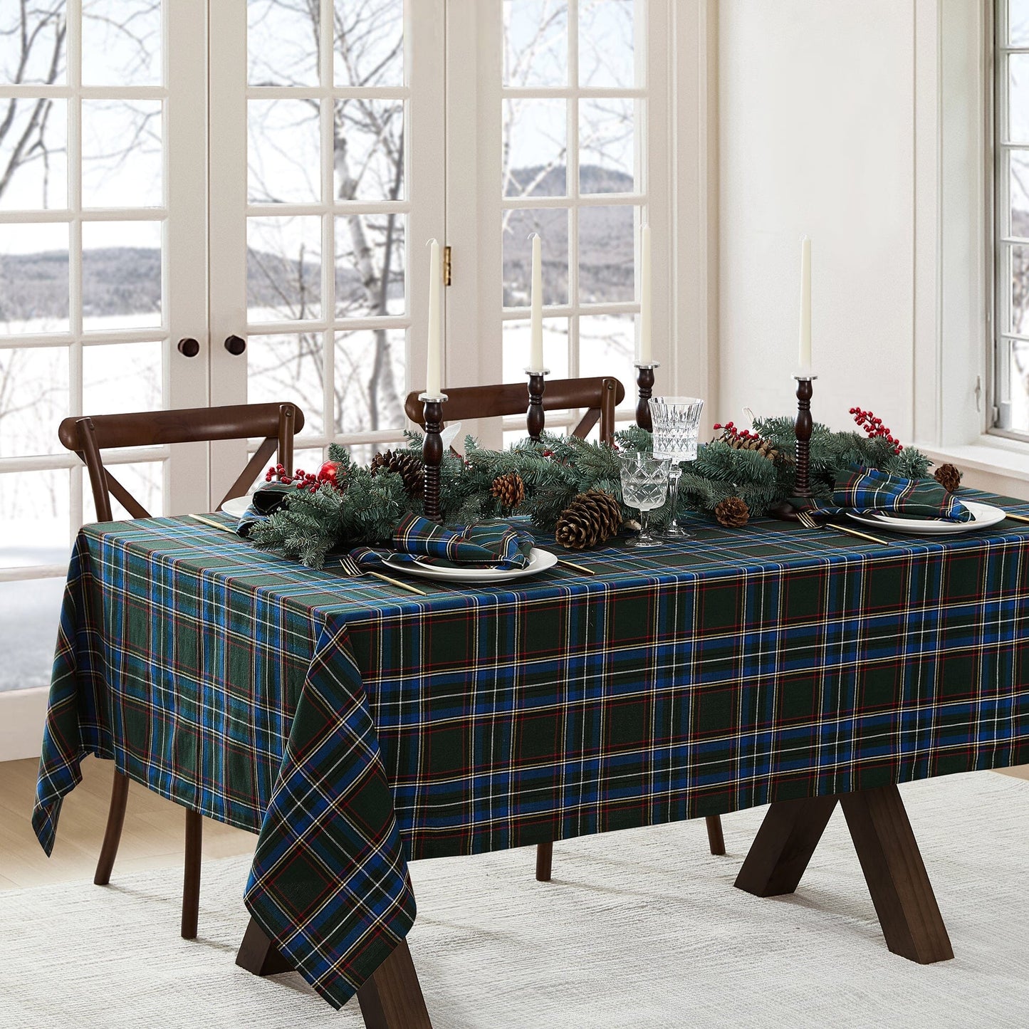 Stowe Tartan Holiday Plaid Tablecloth