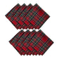 Stowe Tartan Holiday Plaid Cotton Napkins, Set of 8