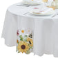 Sunflower and Daisies Cutwork Tablecloth