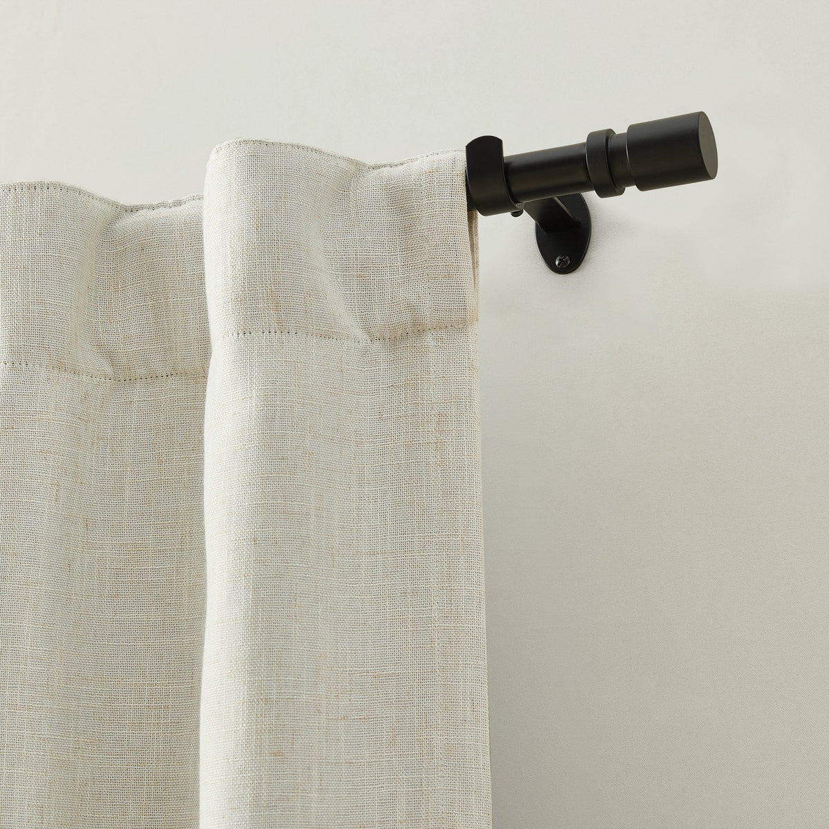 Tribeca 1" Single Curtain Rod with Cylinder End Cap Finial