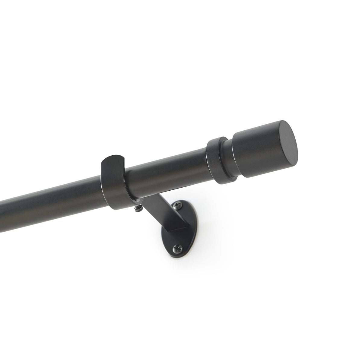 Tribeca 1" Single Curtain Rod with Cylinder End Cap Finial