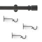 Tribeca 1" Single Curtain Rod with Cylinder End Cap Finial
