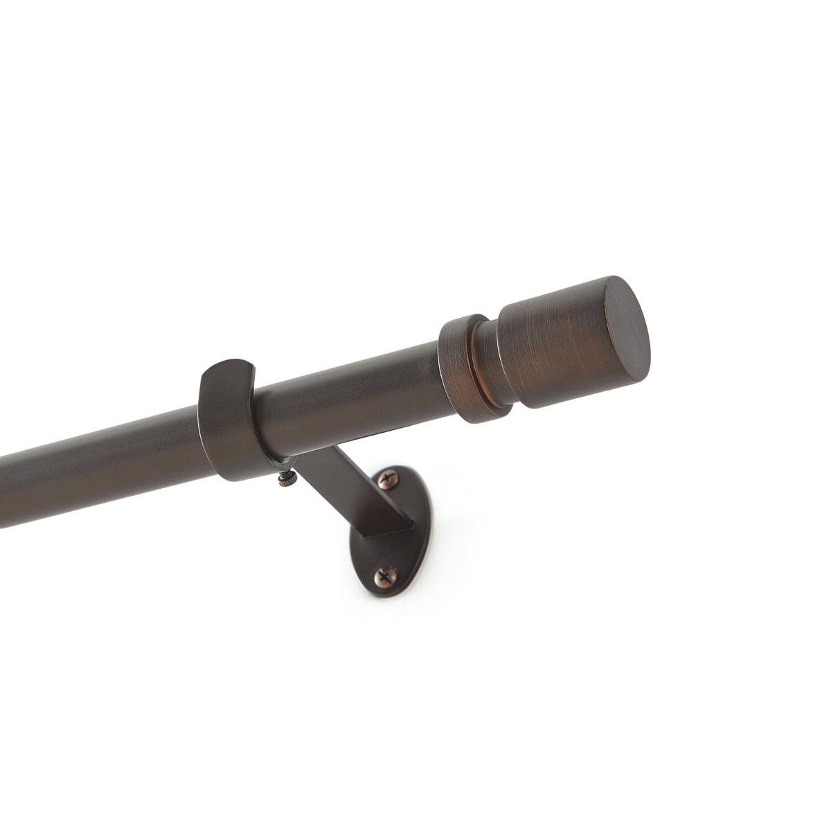 Tribeca 1" Single Curtain Rod with Cylinder End Cap Finial