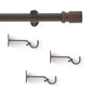 Tribeca 1" Single Curtain Rod with Cylinder End Cap Finial