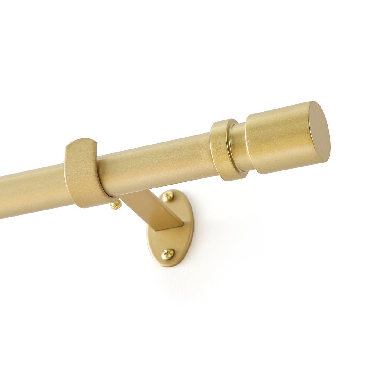 Tribeca 1" Single Curtain Rod with Cylinder End Cap Finial