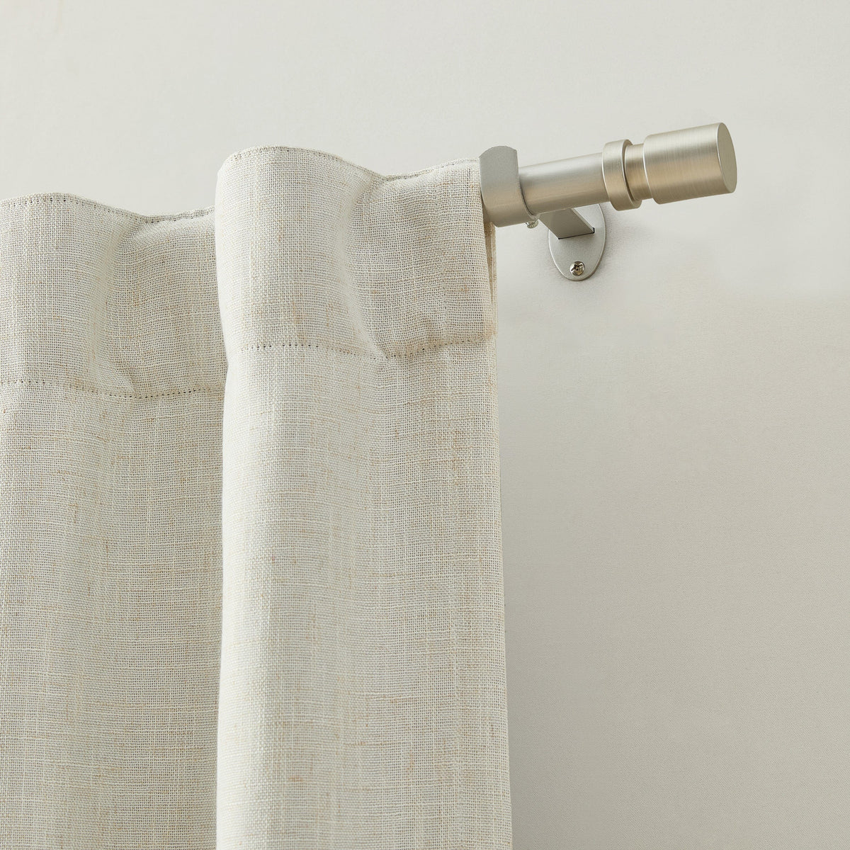Tribeca 1" Single Curtain Rod with Cylinder End Cap Finial