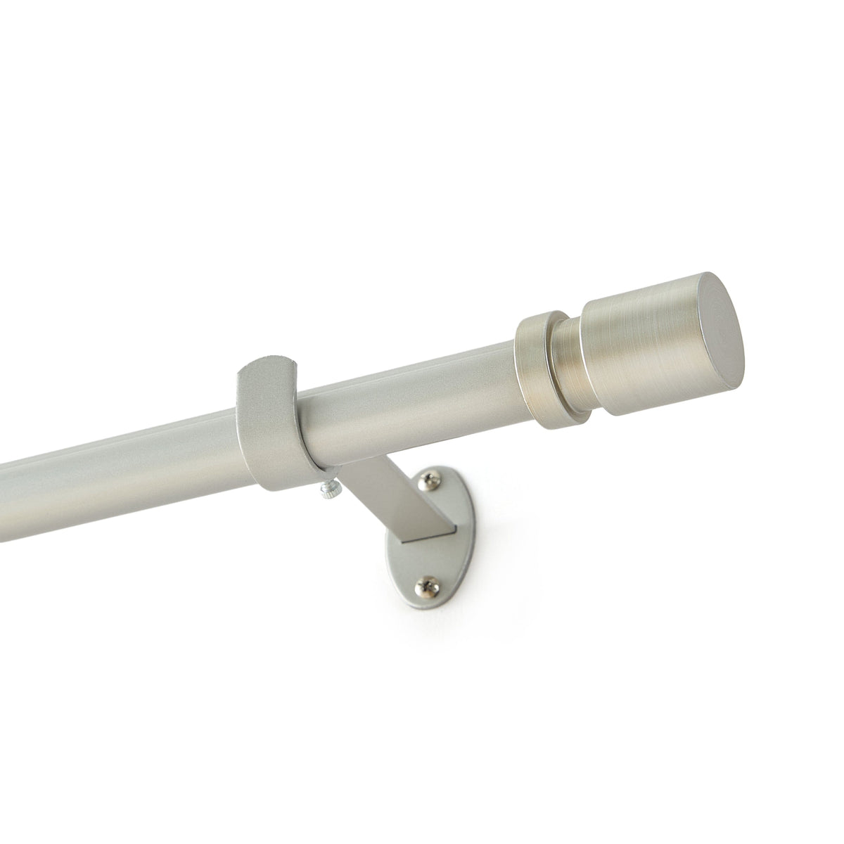 Tribeca 1" Single Curtain Rod with Cylinder End Cap Finial