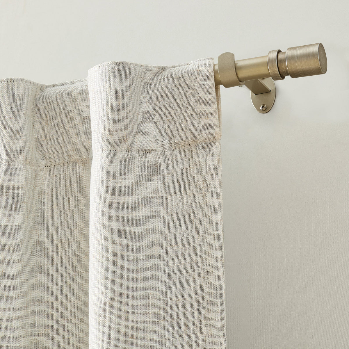Tribeca 1" Single Curtain Rod with Cylinder End Cap Finial