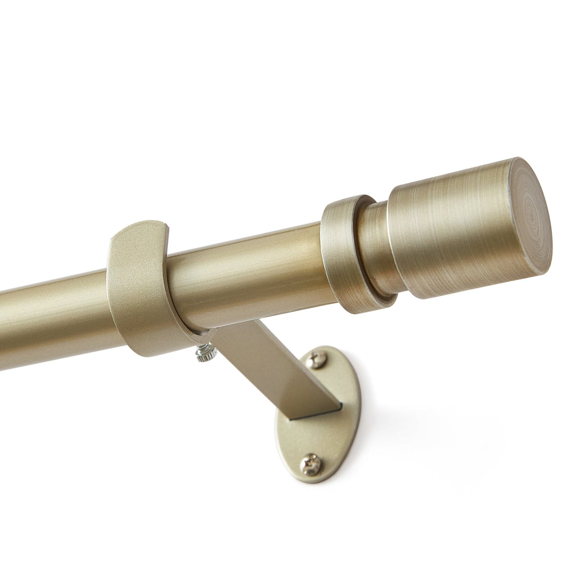 Tribeca 1" Single Curtain Rod with Cylinder End Cap Finial