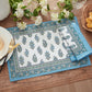 Tropez Block Print Stain & Water Resistant Indoor/Outdoor Napkins, Set of 4