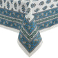 Tropez Block Print Stain & Water Resistant Indoor/Outdoor Tablecloth