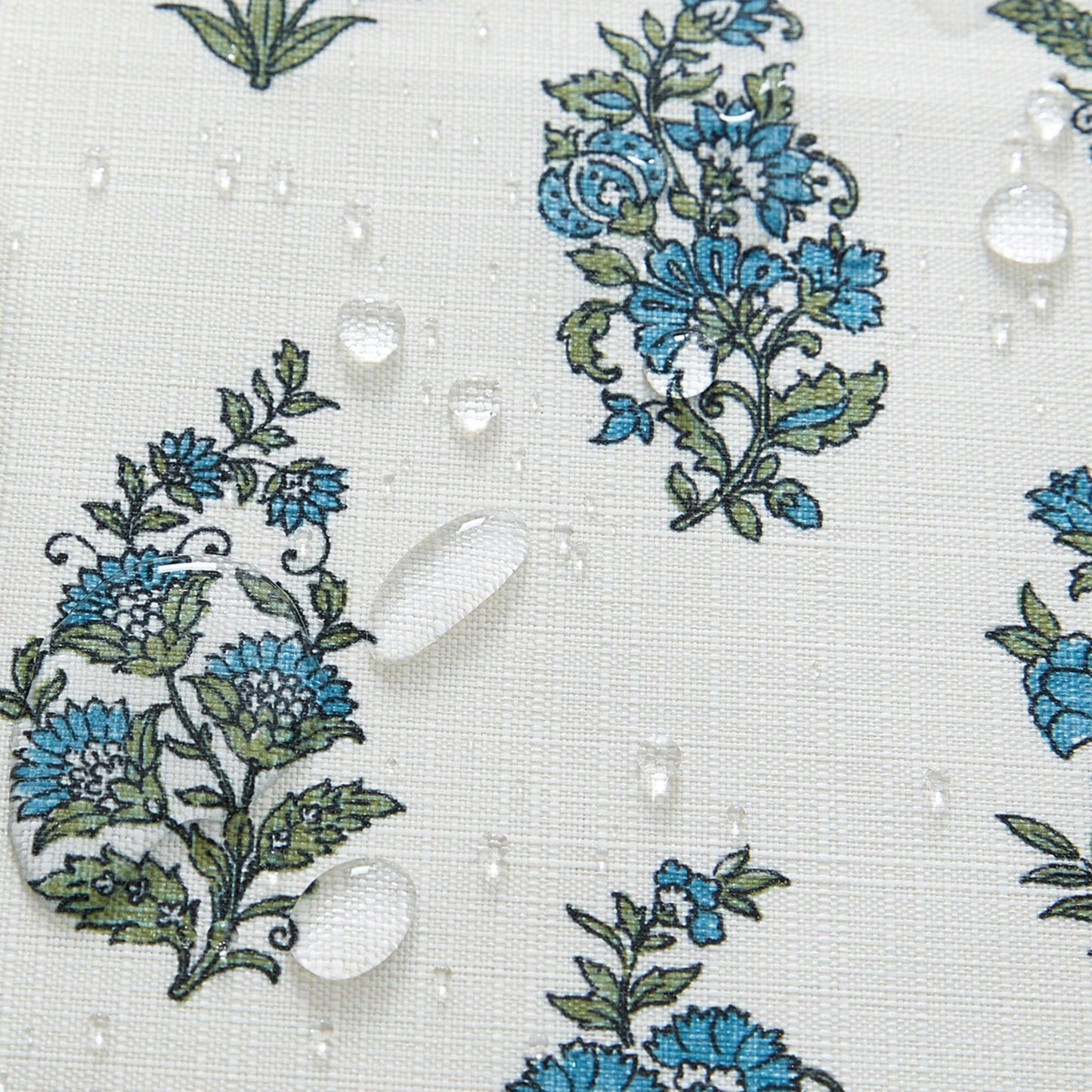 Tropez Block Print Stain & Water Resistant Indoor/Outdoor Tablecloth
