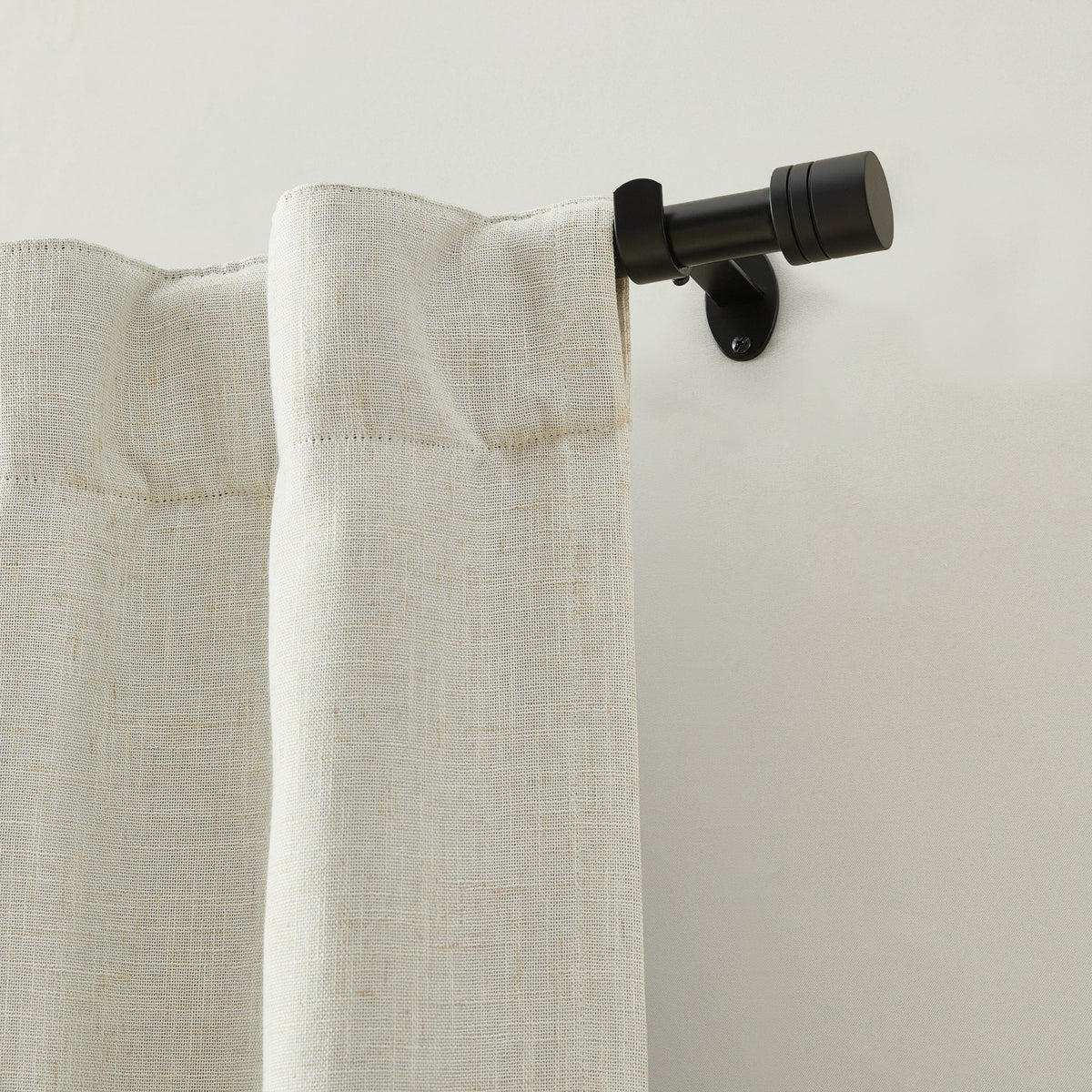 Lenox Verona 1” Single Curtain Rod with Cylinder End Cap Finial Design