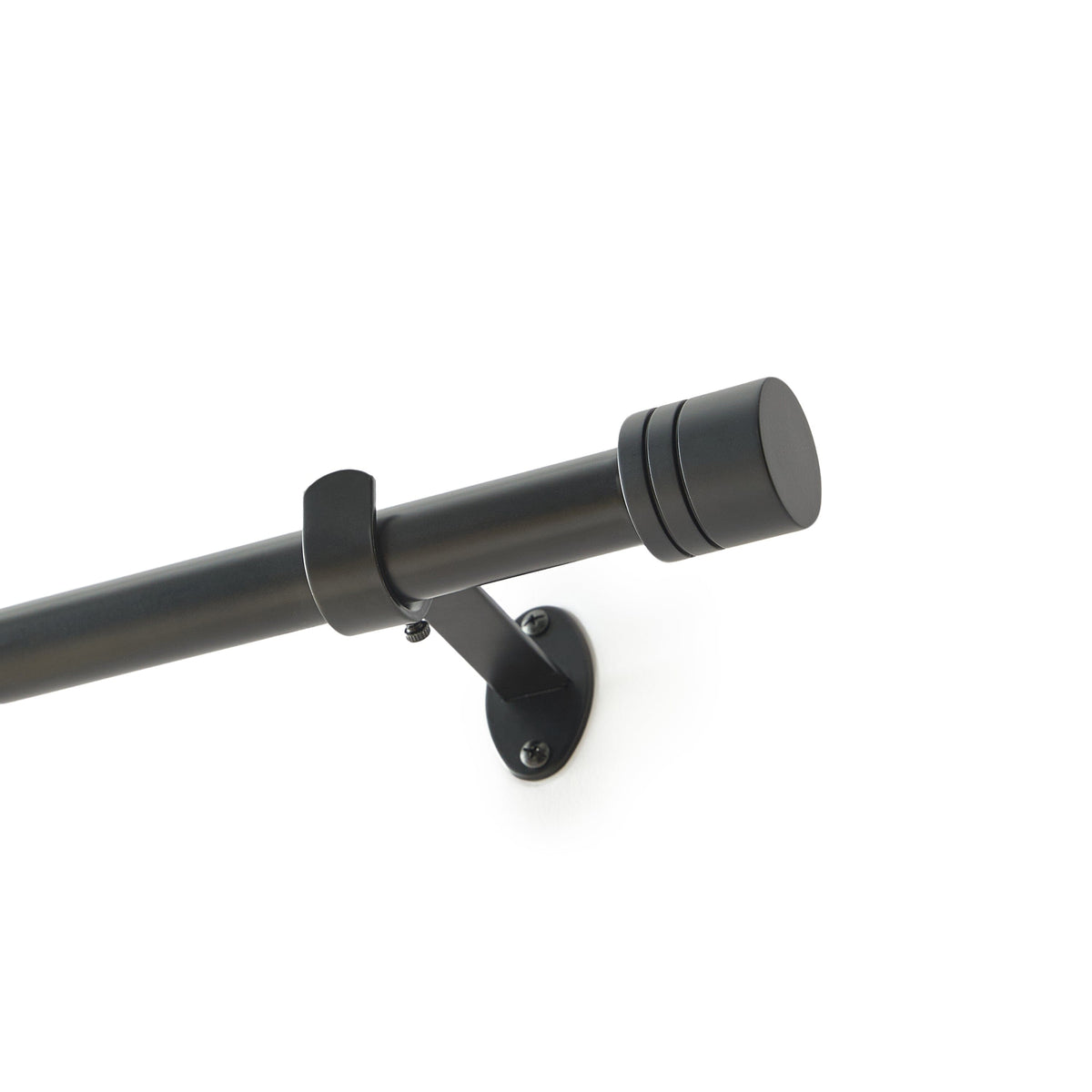 Lenox Verona 1” Single Curtain Rod with Cylinder End Cap Finial Design