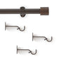 Lenox Verona 1” Single Curtain Rod with Cylinder End Cap Finial Design