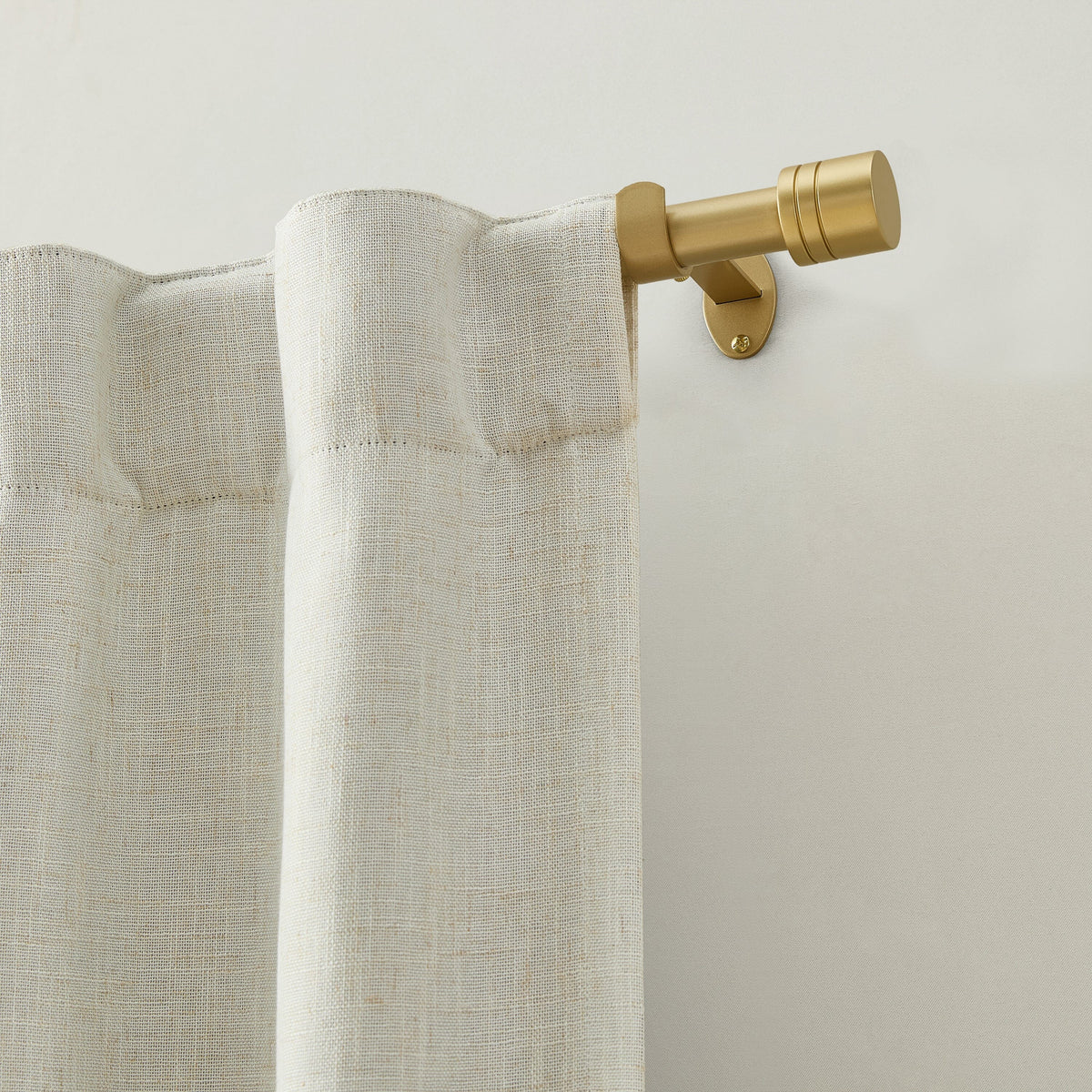 Lenox Verona 1” Single Curtain Rod with Cylinder End Cap Finial Design